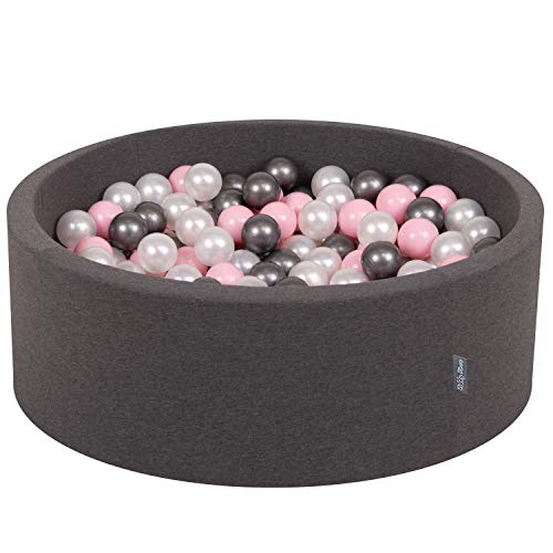 KiddyMoon Bällebad 90X30cm/300 Bälle ∅ 7Cm Bällepool Mit Bunten Bällen Für Babys Kinder Rund, Dunkelgrau:Perle/Rosa/Silbern KiddyMoon Bällebad 90X30cm/300 Bälle ∅ 7Cm Bällepool Mit Bunten Bällen Für Babys Kinder Rund, Dunkelgrau:Perle/Rosa/Silbern von KiddyMoon