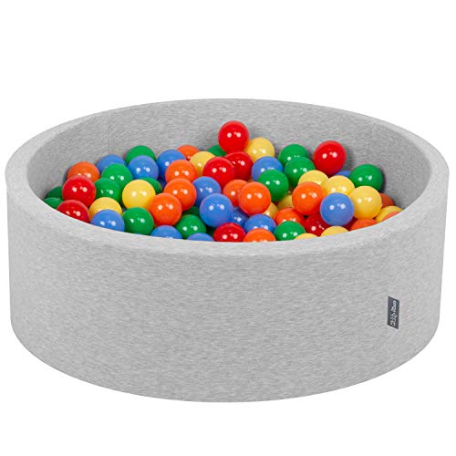 KiddyMoon Bällebad 90X30cm/300 Bälle ∅ 7Cm Bällepool Mit Bunten Bällen Für Babys Kinder Rund, Hellgrau:Gelb/Grün/Blau/Rot/Orange KiddyMoon Bällebad 90X30cm/300 Bälle ∅ 7Cm Bällepool Mit Bunten Bällen Für Babys Kinder Rund, Hellgrau:Gelb/Grün/Blau/Rot/Orange von KiddyMoon