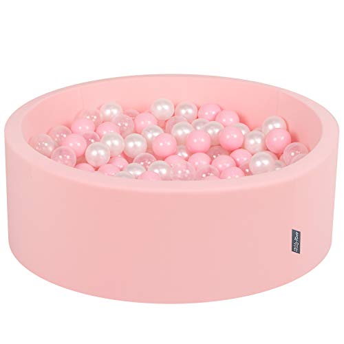 KiddyMoon Bällebad 90X30cm/300 Bälle ∅ 7Cm Bällepool Mit Bunten Bällen Für Babys Kinder Rund, Pink:Puderrosa/Perle/Transparent KiddyMoon Bällebad 90X30cm/300 Bälle ∅ 7Cm Bällepool Mit Bunten Bällen Für Babys Kinder Rund, Pink:Puderrosa/Perle/Transparent von KiddyMoon