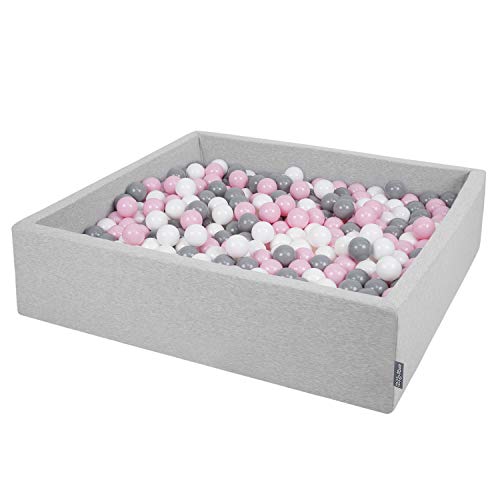KiddyMoon Quadrat Bällebad Bällepool 120X30cm/600 Bälle ∅ 7Cm Eckig Ballgruben Für Babys Spielbad Kleinkinder, Hergestellt In Der EU, Hellgrau:Weiß-Grau-Puderrosa KiddyMoon Quadrat Bällebad Bällepool 120X30cm/600 Bälle ∅ 7Cm Eckig Ballgruben Für Babys Spielbad Kleinkinder, Hergestellt In Der EU, Hellgrau:Weiß-Grau-Puderrosa von KiddyMoon