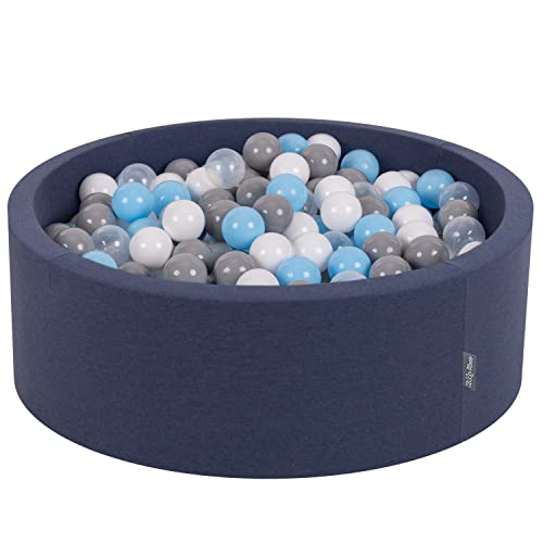 KiddyMoon Bällebad 90X30cm/200 Bälle ∅ 7Cm Bällepool Mit Bunten Bällen Für Babys Kinder Rund, Dunkelblau:Grau/Weiß/Transparent/Babyblau KiddyMoon Bällebad 90X30cm/200 Bälle ∅ 7Cm Bällepool Mit Bunten Bällen Für Babys Kinder Rund, Dunkelblau:Grau/Weiß/Transparent/Babyblau von KiddyMoon