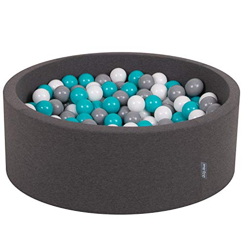 KiddyMoon Bällebad 90X30cm/200 Bälle ∅ 7Cm Bällepool Mit Bunten Bällen Für Babys Kinder Rund, Dunkelgrau:Grau/Weiß/Türkis KiddyMoon Bällebad 90X30cm/200 Bälle ∅ 7Cm Bällepool Mit Bunten Bällen Für Babys Kinder Rund, Dunkelgrau:Grau/Weiß/Türkis von KiddyMoon