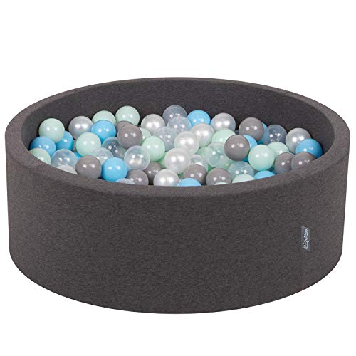 KiddyMoon Bällebad 90X30cm/200 Bälle ∅ 7Cm Bällepool Mit Bunten Bällen Für Babys Kinder Rund, Dunkelgrau:Perle/Grau/Transparent/Baby Blue/Minze KiddyMoon Bällebad 90X30cm/200 Bälle ∅ 7Cm Bällepool Mit Bunten Bällen Für Babys Kinder Rund, Dunkelgrau:Perle/Grau/Transparent/Baby Blue/Minze von KiddyMoon