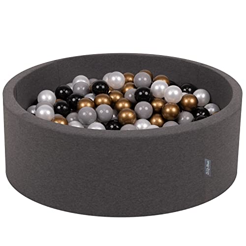 KiddyMoon Bällebad 90X30cm/200 Bälle ∅ 7Cm Bällepool Mit Bunten Bällen Für Babys Kinder Rund, Dunkelgrau:Schwarz/Perle/Gold/Grau KiddyMoon Bällebad 90X30cm/200 Bälle ∅ 7Cm Bällepool Mit Bunten Bällen Für Babys Kinder Rund, Dunkelgrau:Schwarz/Perle/Gold/Grau von KiddyMoon