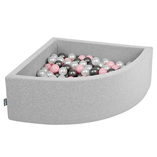 KiddyMoon Viertel Eckig Bällebad Bällepool 90X30cm/200 Bälle ∅ 7Cm Ballgruben Für Babys Spielbad Kleinkinder, Hergestellt In Der EU, Hellgrau:Perle/Puderrosa/Silbern KiddyMoon Viertel Eckig Bällebad Bällepool 90X30cm/200 Bälle ∅ 7Cm Ballgruben Für Babys Spielbad Kleinkinder, Hergestellt In Der EU, Hellgrau:Perle/Puderrosa/Silbern von KiddyMoon