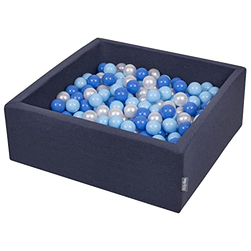 KiddyMoon Bällebad 90X30cm/300 Bälle ∅ 7Cm Bällepool Mit Bunten Bällen Für Babys Kinder Quadrat, Dunkelblau:Babyblau/Blau/Perle KiddyMoon Bällebad 90X30cm/300 Bälle ∅ 7Cm Bällepool Mit Bunten Bällen Für Babys Kinder Quadrat, Dunkelblau:Babyblau/Blau/Perle von KiddyMoon