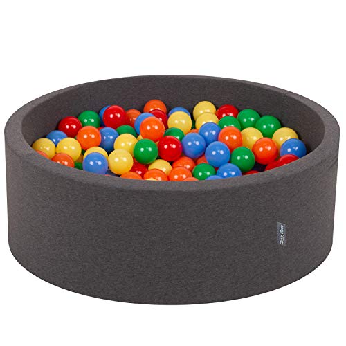 KiddyMoon Bällebad 90X30cm/300 Bälle ∅ 7Cm Bällepool Mit Bunten Bällen Für Babys Kinder Rund, Dunkelgrau:Gelb/Grün/Blau/Rot/Orange KiddyMoon Bällebad 90X30cm/300 Bälle ∅ 7Cm Bällepool Mit Bunten Bällen Für Babys Kinder Rund, Dunkelgrau:Gelb/Grün/Blau/Rot/Orange von KiddyMoon