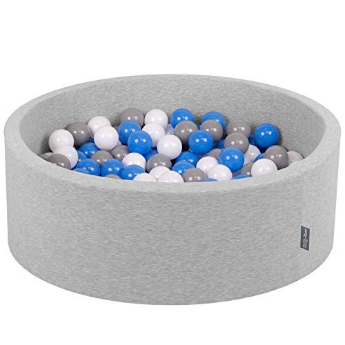 KiddyMoon Bällebad 90X30cm/300 Bälle ∅ 7Cm Bällepool Mit Bunten Bällen Für Babys Kinder Rund, Hellgrau:Grau/Weiß/Blau KiddyMoon Bällebad 90X30cm/300 Bälle ∅ 7Cm Bällepool Mit Bunten Bällen Für Babys Kinder Rund, Hellgrau:Grau/Weiß/Blau von KiddyMoon