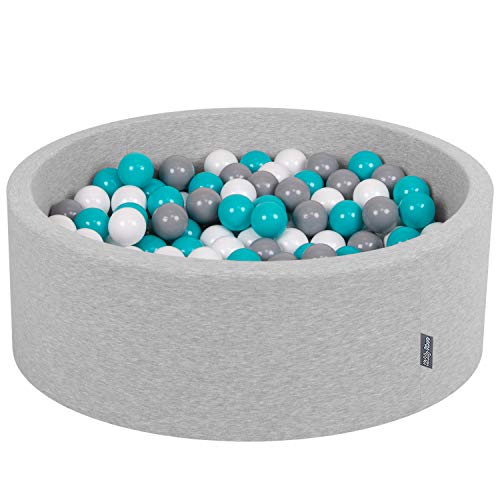 KiddyMoon Bällebad 90X30cm/300 Bälle ∅ 7Cm Bällepool Mit Bunten Bällen Für Babys Kinder Rund, Hellgrau:Grau/Weiß/Türkis KiddyMoon Bällebad 90X30cm/300 Bälle ∅ 7Cm Bällepool Mit Bunten Bällen Für Babys Kinder Rund, Hellgrau:Grau/Weiß/Türkis von KiddyMoon