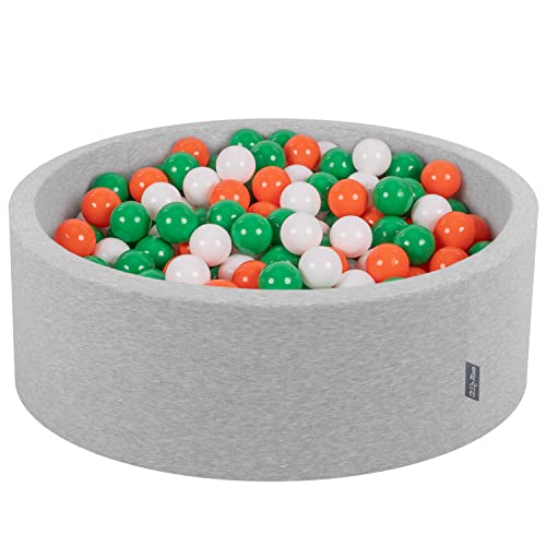 KiddyMoon Bällebad Bällepool Mit Bunten Bällen 90X30cm/300 Bälle ∅ 7Cm Für Babys Kinder Rund, Ireland:Grün/Weiß/Orange KiddyMoon Bällebad Bällepool Mit Bunten Bällen 90X30cm/300 Bälle ∅ 7Cm Für Babys Kinder Rund, Ireland:Grün/Weiß/Orange von KiddyMoon