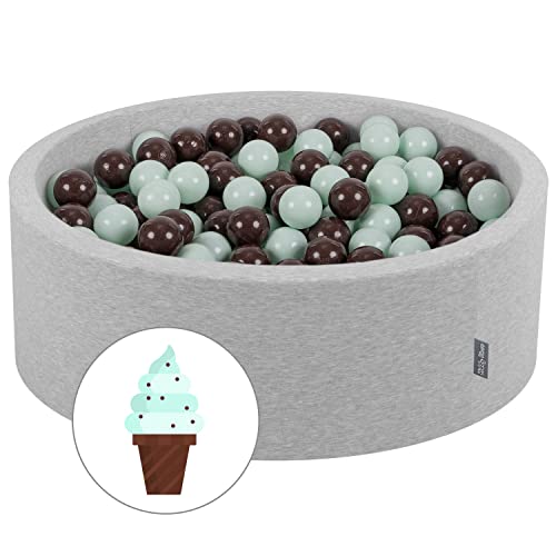 KiddyMoon Bällebad Bällepool Mit Bunten Bällen 90X30cm/300 Bälle ∅ 7Cm Für Babys Kinder Rund, Minze Mit Schokolade:Minze/Braun KiddyMoon Bällebad Bällepool Mit Bunten Bällen 90X30cm/300 Bälle ∅ 7Cm Für Babys Kinder Rund, Minze Mit Schokolade:Minze/Braun von KiddyMoon