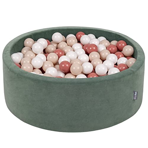 KiddyMoon Rund Bällebad Velvet Bällepool 90X30cm/200 Bälle ∅ 7Cm Ballgruben Für Babys Spielbad Kleinkinder, Hergestellt In Der EU, Waldgrün: Pastellbeige/Lachsfarben/Weiß KiddyMoon Rund Bällebad Velvet Bällepool 90X30cm/200 Bälle ∅ 7Cm Ballgruben Für Babys Spielbad Kleinkinder, Hergestellt In Der EU, Waldgrün: Pastellbeige/Lachsfarben/Weiß von KiddyMoon