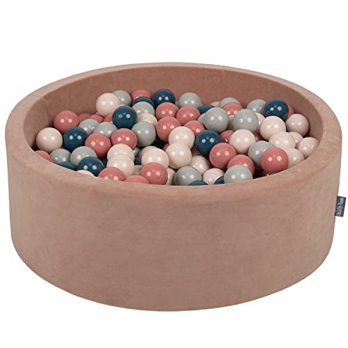 KiddyMoon Rund Bällebad Velvet Bällepool 90X30cm/200 Bälle ∅ 7Cm Ballgruben Für Babys Spielbad Kleinkinder, Hergestellt In Der EU, Wüstenrosa: Dunkeltürkis/Pastellbeige/Grüngrau/Lachsfarben KiddyMoon Rund Bällebad Velvet Bällepool 90X30cm/200 Bälle ∅ 7Cm Ballgruben Für Babys Spielbad Kleinkinder, Hergestellt In Der EU, Wüstenrosa: Dunkeltürkis/Pastellbeige/Grüngrau/Lachsfarben von KiddyMoon