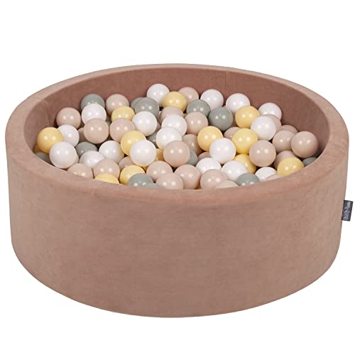 KiddyMoon Rund Bällebad Velvet Bällepool 90X30cm/200 Bälle ∅ 7Cm Ballgruben Für Babys Spielbad Kleinkinder, Hergestellt In Der EU, Wüstenrosa: Pastellbeige/Grüngrau/Pastellgelb/Weiß KiddyMoon Rund Bällebad Velvet Bällepool 90X30cm/200 Bälle ∅ 7Cm Ballgruben Für Babys Spielbad Kleinkinder, Hergestellt In Der EU, Wüstenrosa: Pastellbeige/Grüngrau/Pastellgelb/Weiß von KiddyMoon