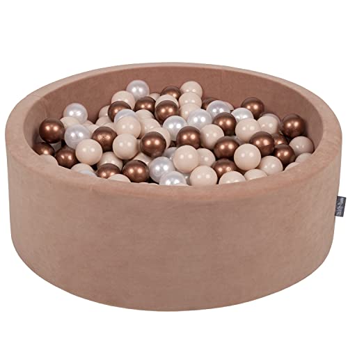 KiddyMoon Rund Bällebad Velvet Bällepool 90X30cm/200 Bälle ∅ 7Cm Ballgruben Für Babys Spielbad Kleinkinder, Hergestellt In Der EU, Wüstenrosa: Pastellbeige/Kupferrot/Perle KiddyMoon Rund Bällebad Velvet Bällepool 90X30cm/200 Bälle ∅ 7Cm Ballgruben Für Babys Spielbad Kleinkinder, Hergestellt In Der EU, Wüstenrosa: Pastellbeige/Kupferrot/Perle von KiddyMoon