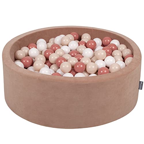 KiddyMoon Rund Bällebad Velvet Bällepool 90X30cm/200 Bälle ∅ 7Cm Ballgruben Für Babys Spielbad Kleinkinder, Hergestellt In Der EU, Wüstenrosa: Pastellbeige/Lachsfarben/Weiß KiddyMoon Rund Bällebad Velvet Bällepool 90X30cm/200 Bälle ∅ 7Cm Ballgruben Für Babys Spielbad Kleinkinder, Hergestellt In Der EU, Wüstenrosa: Pastellbeige/Lachsfarben/Weiß von KiddyMoon