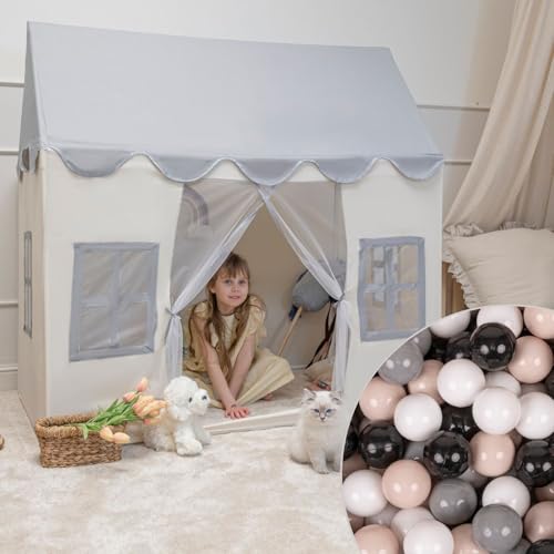 KiddyMoon Kinderzelt Spielhaus Mit 400 Bälle Faltbares Für Kinder Spielzelt Strapazierfähiges Material Kinderspielzelt Fördert Kreativität Ideal Für Drinnen Und Draußen KiddyMoon Kinderzelt Spielhaus Mit 400 Bälle Faltbares Für Kinder Spielzelt Strapazierfähiges Material Kinderspielzelt Fördert Kreativität Ideal Für Drinnen Und Draußen von KiddyMoon