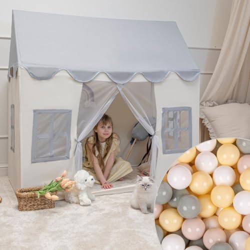 KiddyMoon Kinderzelt Spielhaus Mit 400 Bälle Faltbares Für Kinder Spielzelt Strapazierfähiges Material Kinderspielzelt Fördert Kreativität Ideal Für Drinnen Und Draußen KiddyMoon Kinderzelt Spielhaus Mit 400 Bälle Faltbares Für Kinder Spielzelt Strapazierfähiges Material Kinderspielzelt Fördert Kreativität Ideal Für Drinnen Und Draußen von KiddyMoon