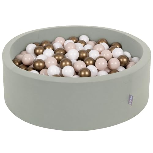 KiddyMoon Rund Bällebad Bällepool 90X30cm/200 Bälle ∅ 7Cm Ballgruben Für Babys Spielbad Kleinkinder, Salbeifarben:Pastellbeige/Weiß/Golden KiddyMoon Rund Bällebad Bällepool 90X30cm/200 Bälle ∅ 7Cm Ballgruben Für Babys Spielbad Kleinkinder, Salbeifarben:Pastellbeige/Weiß/Golden von KiddyMoon