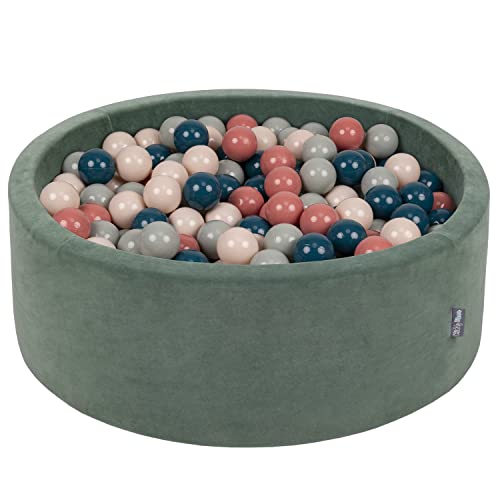 KiddyMoon Rund Bällebad Velvet Bällepool 90X30cm/200 Bälle ∅ 7Cm Ballgruben Für Babys Spielbad Kleinkinder, Hergestellt In Der EU, Waldgrün: Dunkeltürkis/Pastellbeige/Grüngrau/Lachsfarben KiddyMoon Rund Bällebad Velvet Bällepool 90X30cm/200 Bälle ∅ 7Cm Ballgruben Für Babys Spielbad Kleinkinder, Hergestellt In Der EU, Waldgrün: Dunkeltürkis/Pastellbeige/Grüngrau/Lachsfarben von KiddyMoon
