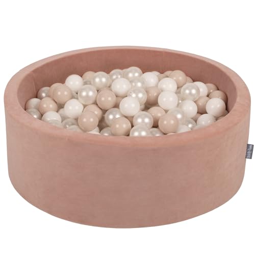 KiddyMoon Rund Bällebad Velvet Bällepool 90X30cm/300 Bälle ∅ 7Cm Ballgruben Für Babys Spielbad Kleinkinder, Wüstenrosa: Pastellbeige/Weiß/Perle KiddyMoon Rund Bällebad Velvet Bällepool 90X30cm/300 Bälle ∅ 7Cm Ballgruben Für Babys Spielbad Kleinkinder, Wüstenrosa: Pastellbeige/Weiß/Perle von KiddyMoon