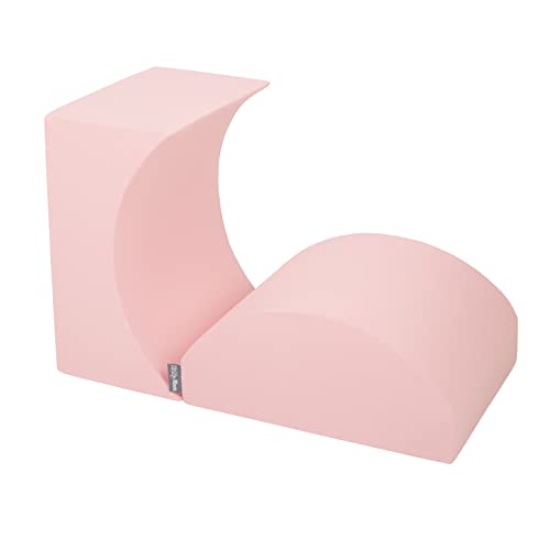 KiddyMoon Spielplatz Aus Schaumstoff Für Babys Spielbad Hindernisläufen, Element Rampe/Kopfteil, Pink von KiddyMoon
