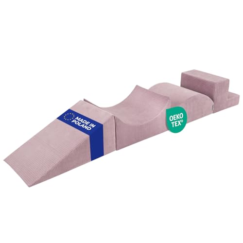 KiddyMoon Spielplatz Aus Schaumstoff Für Kinder Waschbare Bezug, Violett von KiddyMoon