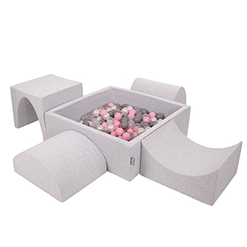 KiddyMoon Spielplatz Aus Schaumstoff Mit Quadrat Bällebad (300 Bälle) Ballgruben Für Babys Spielbad Hindernisläufen, Hergestellt In Der EU, Hellgrau:Perle/Grau/Transparent/Puderrosa KiddyMoon Spielplatz Aus Schaumstoff Mit Quadrat Bällebad (300 Bälle) Ballgruben Für Babys Spielbad Hindernisläufen, Hergestellt In Der EU, Hellgrau:Perle/Grau/Transparent/Puderrosa von KiddyMoon