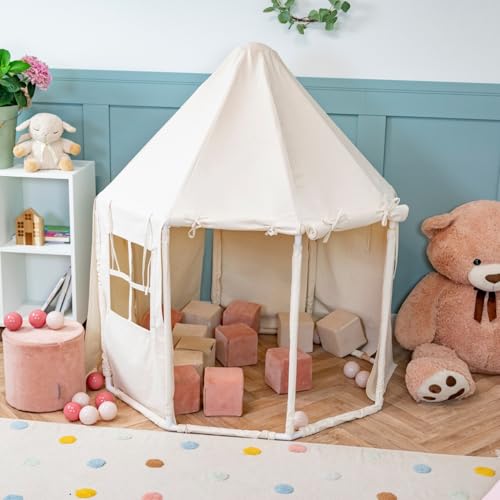 KiddyMoon Spielzelt Kinderzelt Keine Bälle Faltbare Für Kinder Pavillon Förmiges Kinderhaus Leicht Zu Montieren Zum Spielen Für Drinnen Und Draußen, Naturfarbe KiddyMoon Spielzelt Kinderzelt Keine Bälle Faltbare Für Kinder Pavillon Förmiges Kinderhaus Leicht Zu Montieren Zum Spielen Für Drinnen Und Draußen, Naturfarbe von KiddyMoon