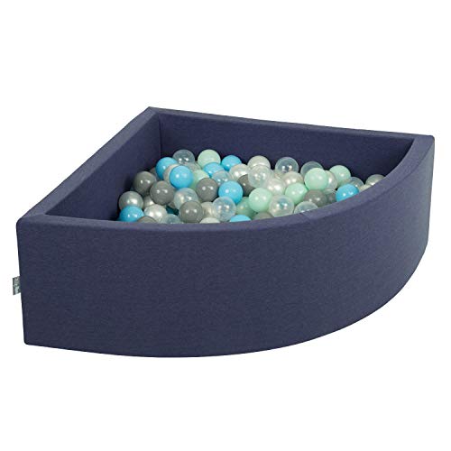 KiddyMoon Viertel Eckig Bällebad Bällepool 90X30cm/200 Bälle ∅ 7Cm Ballgruben Für Babys Spielbad Kleinkinder, Hergestellt In Der EU, Dunkelblau:Perle/Grau/Transparent/Babyblue/Minze KiddyMoon Viertel Eckig Bällebad Bällepool 90X30cm/200 Bälle ∅ 7Cm Ballgruben Für Babys Spielbad Kleinkinder, Hergestellt In Der EU, Dunkelblau:Perle/Grau/Transparent/Babyblue/Minze von KiddyMoon