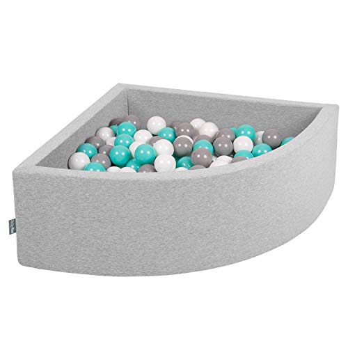 KiddyMoon Viertel Eckig Bällebad Bällepool 90X30cm/200 Bälle ∅ 7Cm Ballgruben Für Babys Spielbad Kleinkinder, Hergestellt In Der EU, Hellgrau:Weiß/Grau/Helltürkis KiddyMoon Viertel Eckig Bällebad Bällepool 90X30cm/200 Bälle ∅ 7Cm Ballgruben Für Babys Spielbad Kleinkinder, Hergestellt In Der EU, Hellgrau:Weiß/Grau/Helltürkis von KiddyMoon