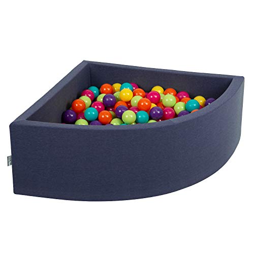 KiddyMoon Viertel Eckig Bällebad Bällepool 90X30cm/300 Bälle ∅ 7Cm Ballgruben Für Babys Spielbad Kleinkinder, Hergestellt In Der EU, Dunkelblau:Hgrün/Gelb/Türkis/Orange/Dpink/Violett KiddyMoon Viertel Eckig Bällebad Bällepool 90X30cm/300 Bälle ∅ 7Cm Ballgruben Für Babys Spielbad Kleinkinder, Hergestellt In Der EU, Dunkelblau:Hgrün/Gelb/Türkis/Orange/Dpink/Violett von KiddyMoon