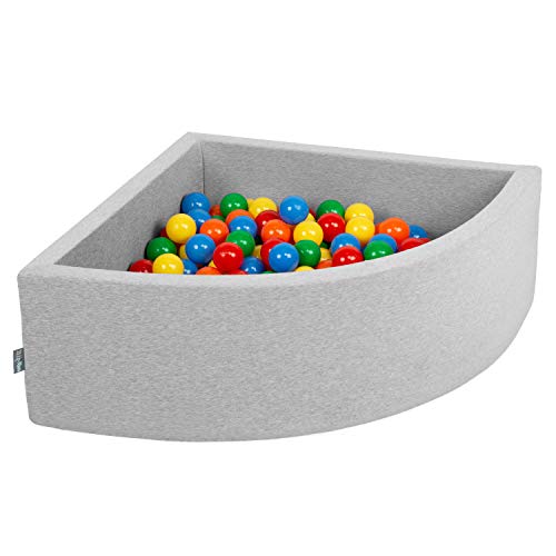 KiddyMoon Viertel Eckig Bällebad Bällepool 90X30cm/300 Bälle ∅ 7Cm Ballgruben Für Babys Spielbad Kleinkinder, Hergestellt In Der EU, Hellgrau:Gelb/Grün/Rot/Orange KiddyMoon Viertel Eckig Bällebad Bällepool 90X30cm/300 Bälle ∅ 7Cm Ballgruben Für Babys Spielbad Kleinkinder, Hergestellt In Der EU, Hellgrau:Gelb/Grün/Rot/Orange von KiddyMoon