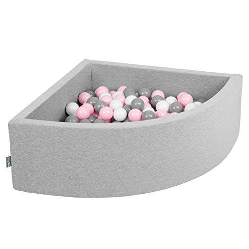 KiddyMoon Viertel Eckig Bällebad Bällepool 90X30cm/300 Bälle ∅ 7Cm Ballgruben Für Babys Spielbad Kleinkinder, Hergestellt In Der EU, Hellgrau:Weiß/Grau/Puderrosa KiddyMoon Viertel Eckig Bällebad Bällepool 90X30cm/300 Bälle ∅ 7Cm Ballgruben Für Babys Spielbad Kleinkinder, Hergestellt In Der EU, Hellgrau:Weiß/Grau/Puderrosa von KiddyMoon
