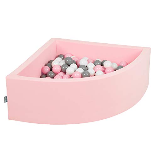 KiddyMoon Viertel Eckig Bällebad Bällepool 90X30cm/300 Bälle ∅ 7Cm Ballgruben Für Babys Spielbad Kleinkinder, Hergestellt In Der EU, Pink:Weiß/Grau/Puderrosa KiddyMoon Viertel Eckig Bällebad Bällepool 90X30cm/300 Bälle ∅ 7Cm Ballgruben Für Babys Spielbad Kleinkinder, Hergestellt In Der EU, Pink:Weiß/Grau/Puderrosa von KiddyMoon