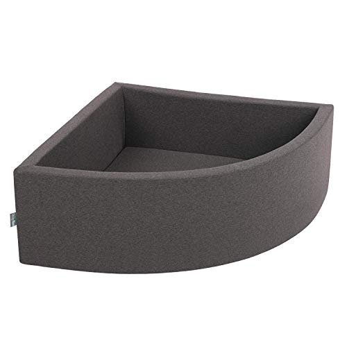 KiddyMoon Viertel Eckig Bällebad Bällepool 90X30cm/KEINE Bälle ∅ 7Cm Ballgruben Für Babys Spielbad Kleinkinder, Hergestellt In Der EU, Dunkelgrau KiddyMoon Viertel Eckig Bällebad Bällepool 90X30cm/KEINE Bälle ∅ 7Cm Ballgruben Für Babys Spielbad Kleinkinder, Hergestellt In Der EU, Dunkelgrau von KiddyMoon