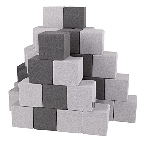 KiddyMoon Schaumstoff Würfel 14 cm Weiche Blöcke 48 Stücke Für Kinder Softbausteine UE, Blöcke: Hellgrau-Dunkelgrau KiddyMoon Schaumstoff Würfel 14 cm Weiche Blöcke 48 Stücke Für Kinder Softbausteine UE, Blöcke: Hellgrau-Dunkelgrau von KiddyMoon