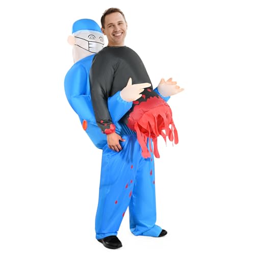 Kidken Riesige aufblasbare Kostüm, Blow up Halloween Kostüme für Männer Frauen Fancy Dress Up Cosplay Party (Blutiger Arzt) von Kidken