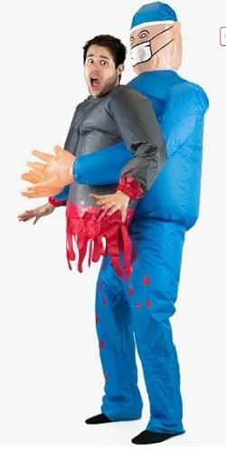 Kidken Riesige aufblasbare Kostüm, Blow up Halloween Kostüme für Männer Frauen Fancy Dress Up Cosplay Party (Blutiger Arzt) von Kidken