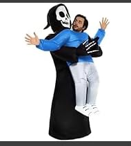 Kidken Riesige aufblasbare Kostüm, Blow up Halloween Kostüme für Männer Frauen Fancy Dress Up Cosplay Party (Sensenmann) von Kidken