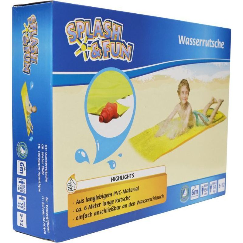 Gartenspielzeug WASSERRUTSCHE in gelb von Splash & Fun