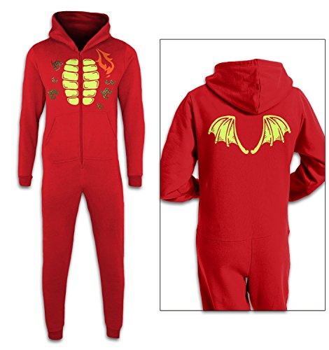 Drachen mit Flügeln, Kostüm für Kinder, Einteiler, Rot, 3–4 Jahre Drachen mit Flügeln, Kostüm für Kinder, Einteiler, Rot, 3–4 Jahre von Kids Clothing By Big Mouth