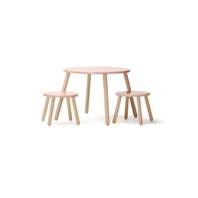 Kids Concept® Tisch und zwei Hocker, apricot von Kids Concept