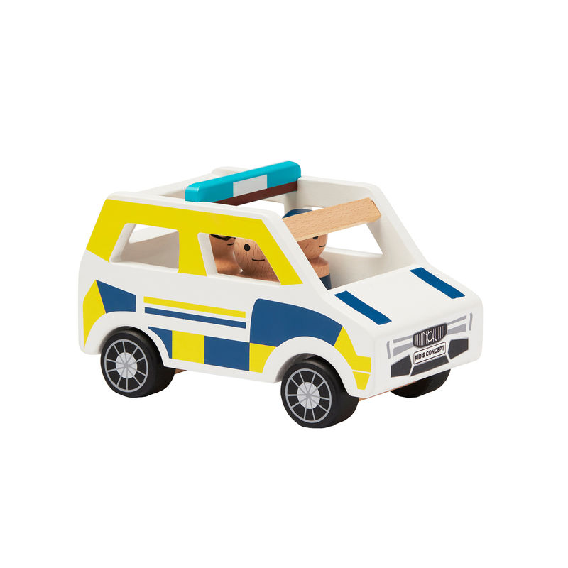 Holz-Polizeiauto AIDEN in weiß/blau von Kids Concept