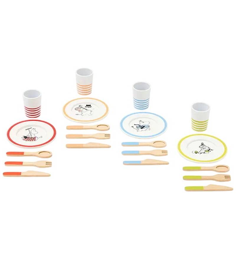 Kids Concept Geschirr - Holz - Weiß/Mehrfarbig m. Mumin - Kids Concept - One Size - Spielzeug Kids Concept Geschirr - Holz - Weiß/Mehrfarbig m. Mumin - Kids Concept - One Size - Spielzeug von Kids Concept
