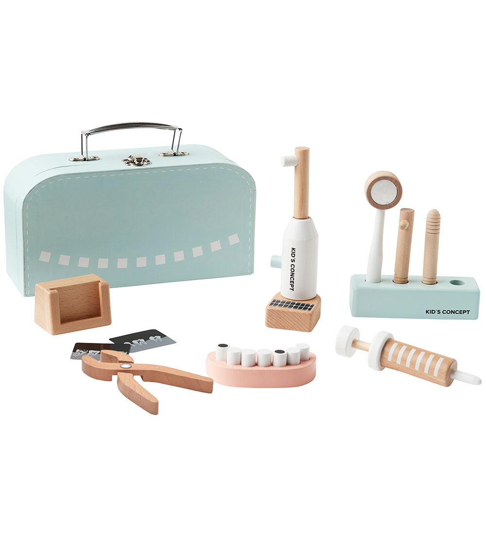 Kids Concept Holzspielzeug - Zahnarzt Set m. Koffer - Holz - Kids Concept - One Size - Spielzeug von Kids Concept
