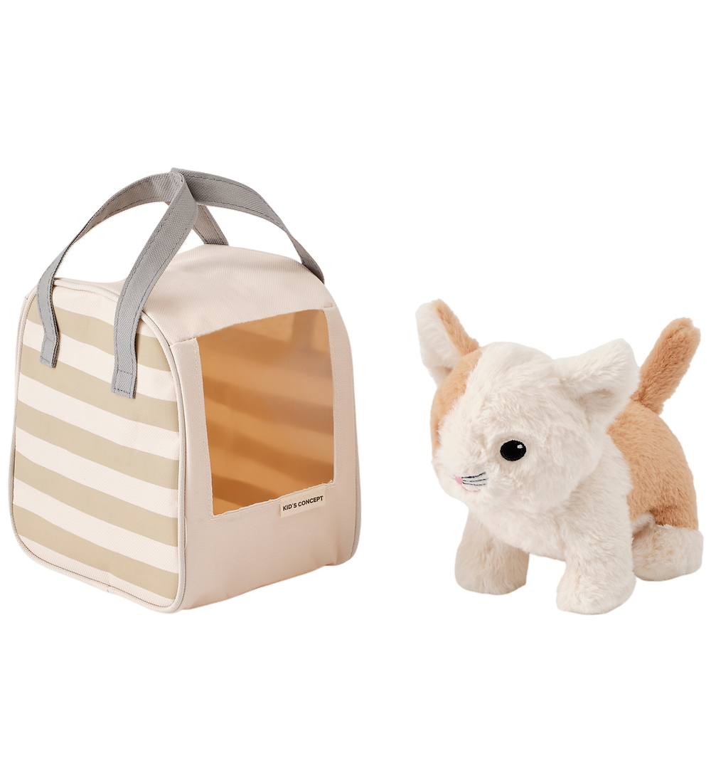 Kids Concept Katze m. Tasche - Beige/Weiß - Kids Concept - One Size - Kuscheltiere Kids Concept Katze m. Tasche - Beige/Weiß - Kids Concept - One Size - Kuscheltiere von Kids Concept