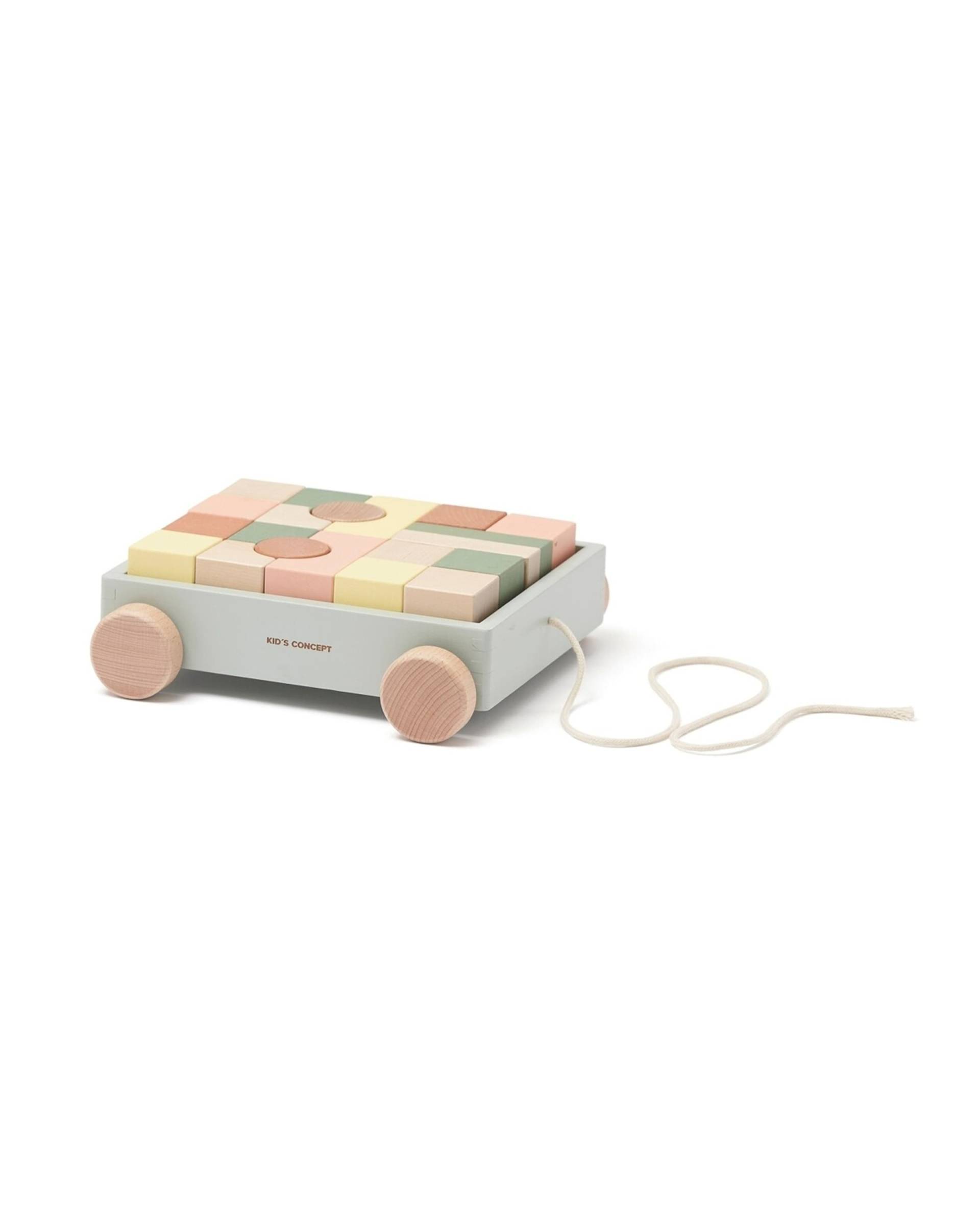 Kids Concept Wagen mit Holzklötzen Edvin von Kids Concept