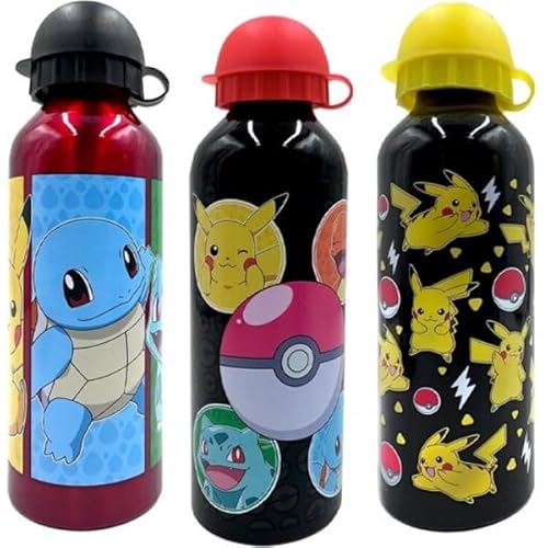 Kids Euroswan Pokemon - Trinkflasche 500 ml im Display 3 Verschiedene Designs von Kids Euroswan