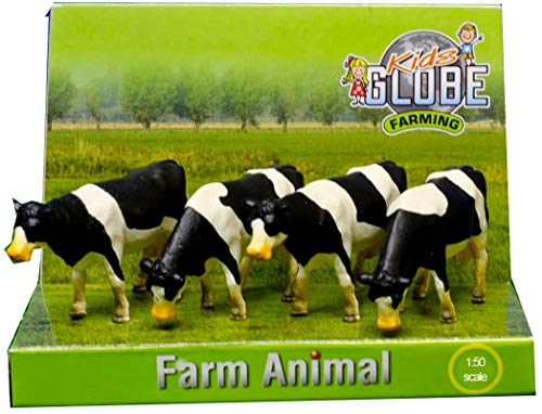 Kids Globe 571967 - Kühe schwarz/weiß 1:50, Bauernhof Tiere 4 Stück Kids Globe 571967 - Kühe schwarz/weiß 1:50, Bauernhof Tiere 4 Stück von Kids Globe